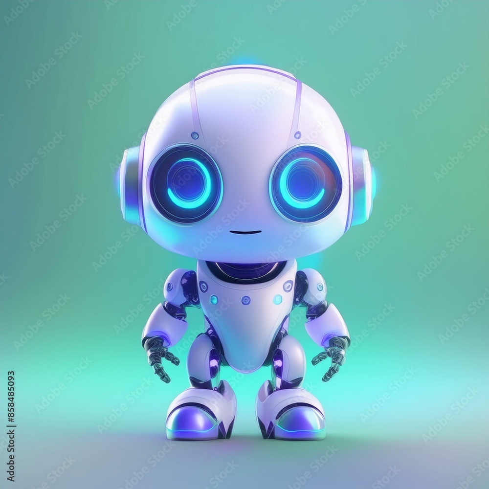 Eleganter Roboter: Minimalistisches 3D-Meisterwerk auf grünem Hintergrund
Eleganter Roboter: Minimalistisches 3D-Meisterwerk auf grünem Hintergrund
