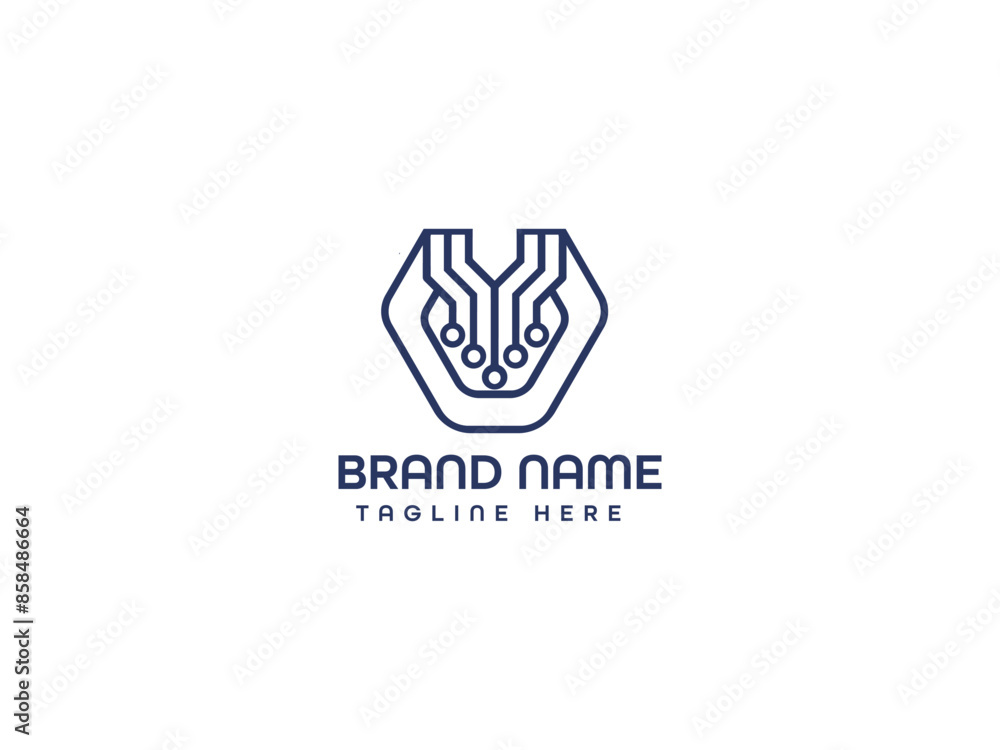 Obraz premium Technology Business Logo Vector Template.