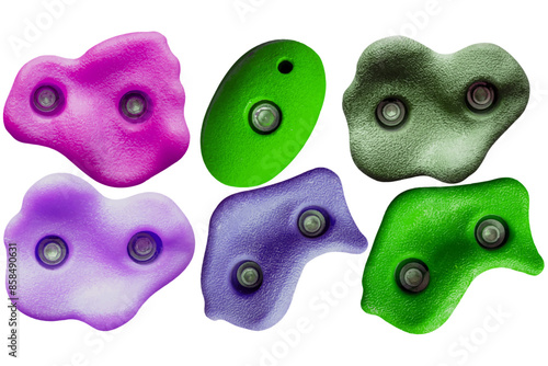 climbing holds set. vector file. isolated. transparent
