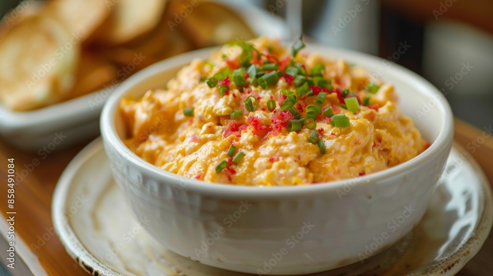 Gourmet Pimento Cheese Spread with Crackers