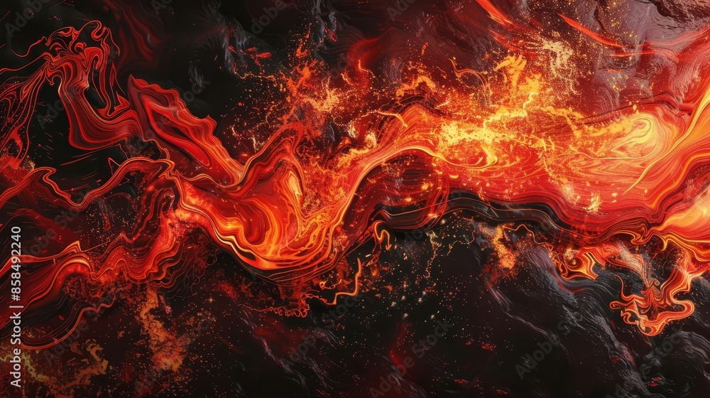 Abstract with volcanic eruption theme intense reds and lava textures. Amazing wallpaper Abstract with volcanic eruption theme intense reds and lava textures. Amazing wallpaper