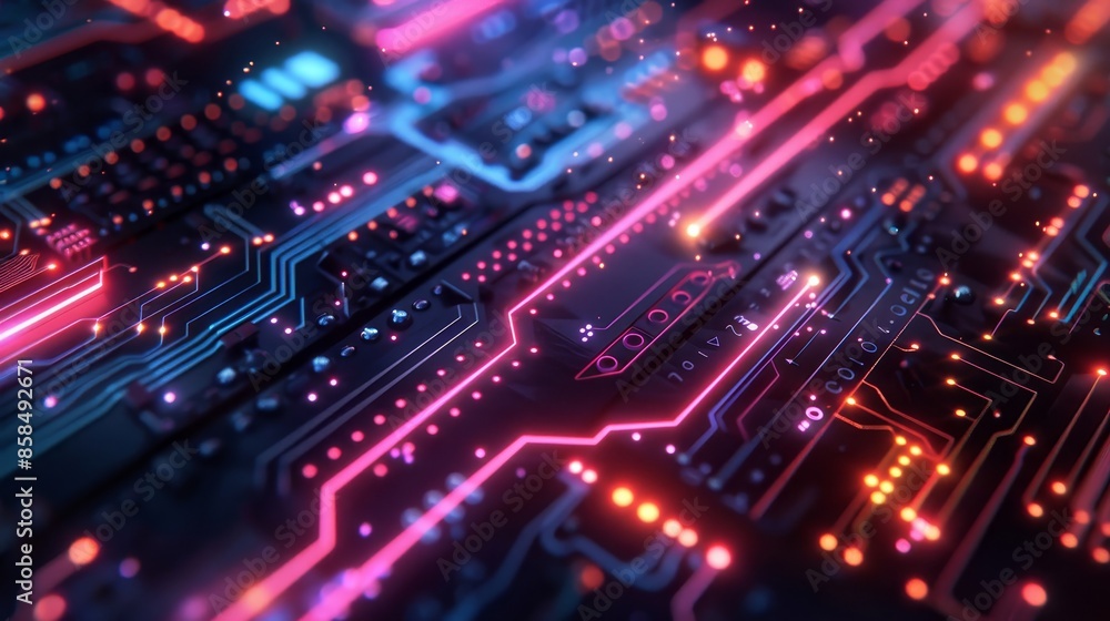 Circuitry wallpaper with glowing patterns neon colors and particles. Amazing wallpaper Circuitry wallpaper with glowing patterns neon colors and particles. Amazing wallpaper