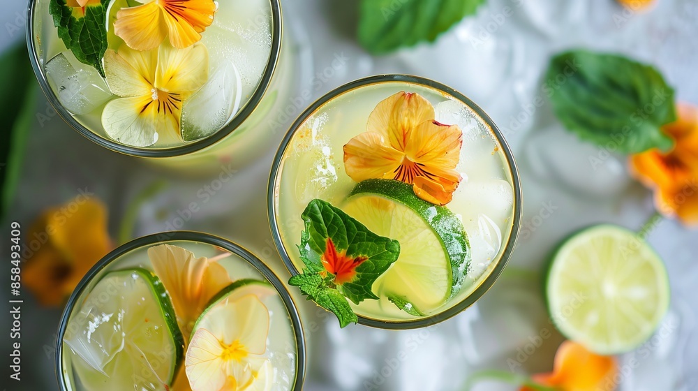Iced lemonade with nasturtium flowers, lime, and mint is a refreshing summer drink that's also healthy and organic. It's a great way to detox and stay hydrated on a hot day. Iced lemonade with nasturtium flowers, lime, and mint is a refreshing summer drink that's also healthy and organic. It's a great way to detox and stay hydrated on a hot day.