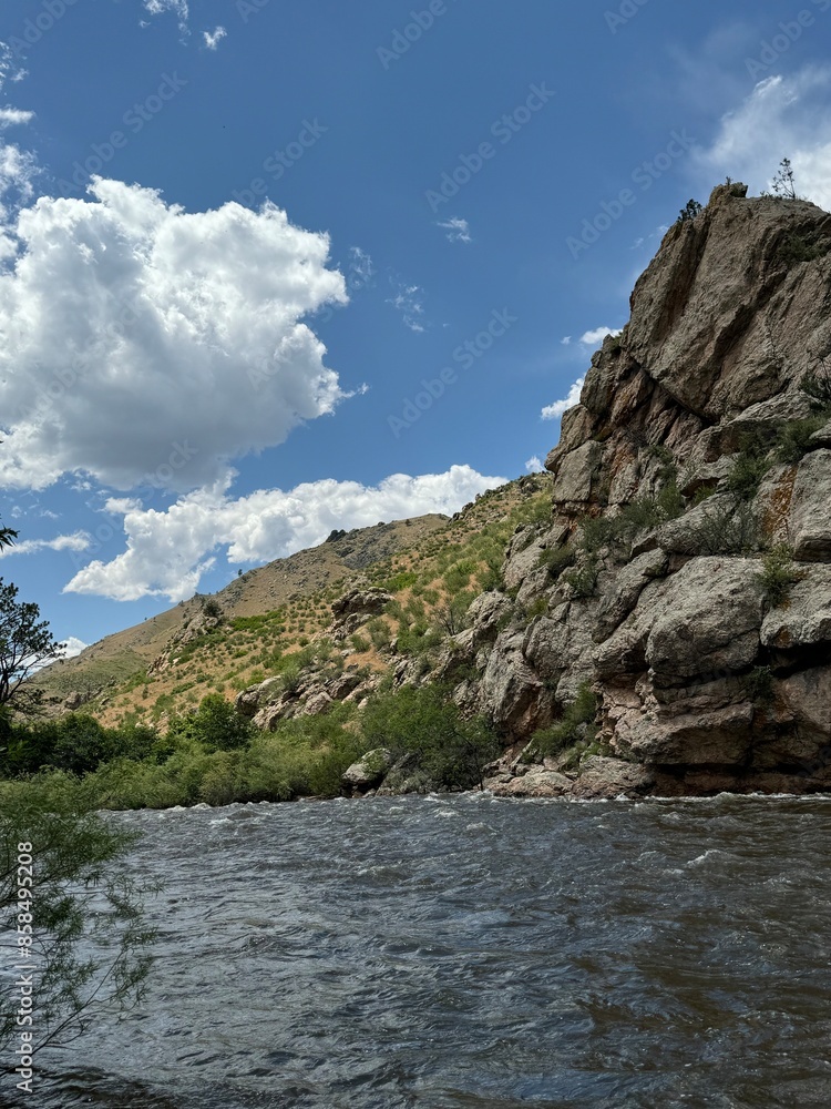 Partial clouds on the Sunny Bank of the Poudre River Partial clouds on the Sunny Bank of the Poudre River