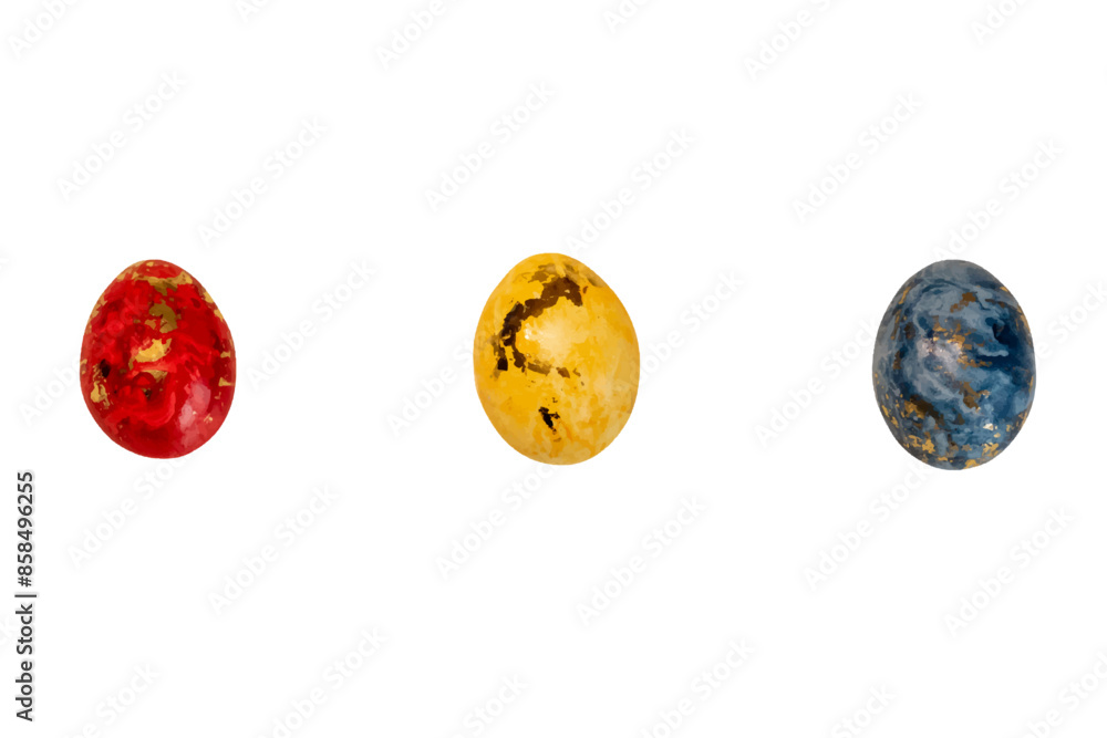 Easter Egg set. vector file. isolated. transparent