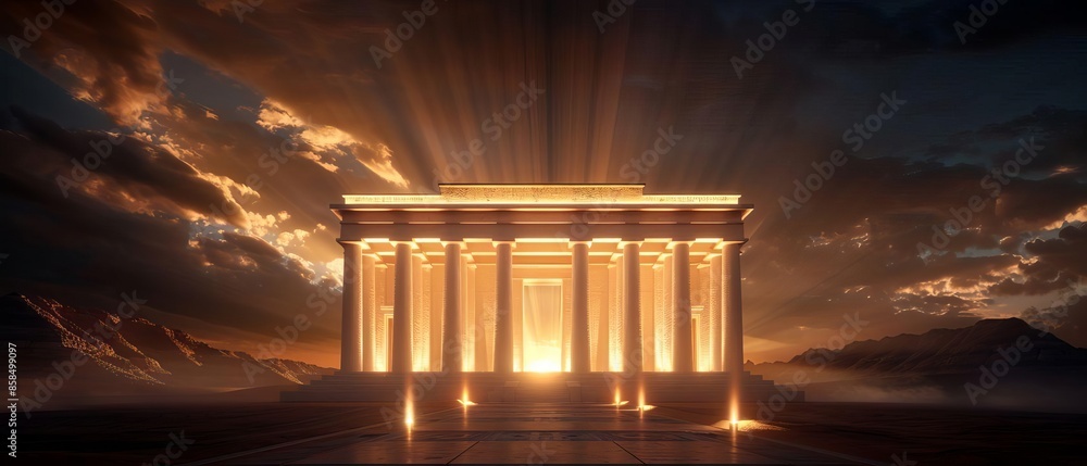 Obraz premium Virtual Exploration Ancient Site in 3D with Interactive Features