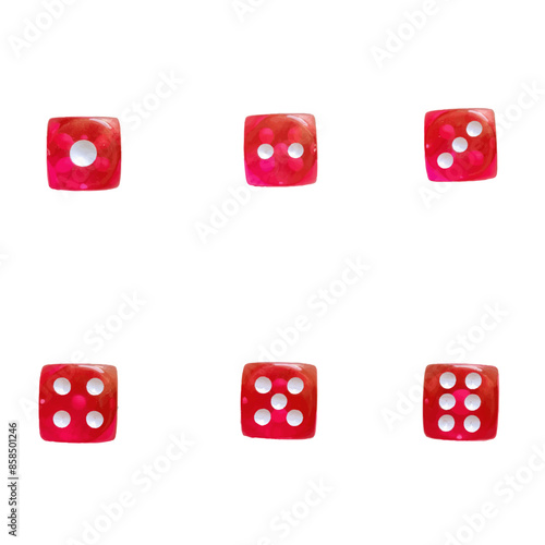 Dice set. vector file. isolated. transparent