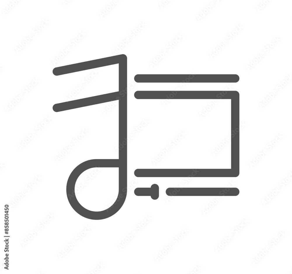 Music related icon outline and linear vector.
Music related icon outline and linear vector.