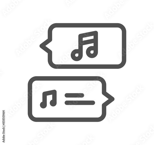 Music related icon outline and linear vector. 