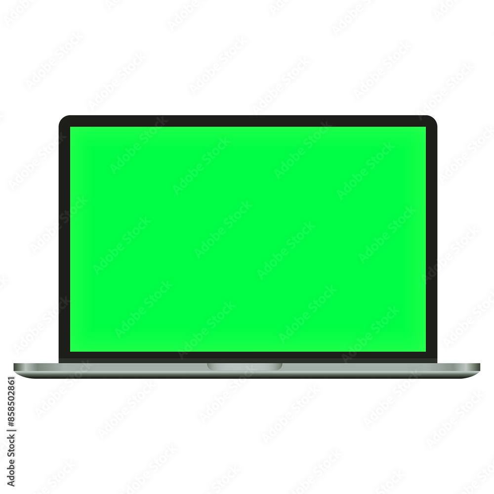 Green Screen Laptop Mockup - Green Screen Laptop Display - Laptop Green Screen Background Green Screen Laptop Mockup - Green Screen Laptop Display - Laptop Green Screen Background