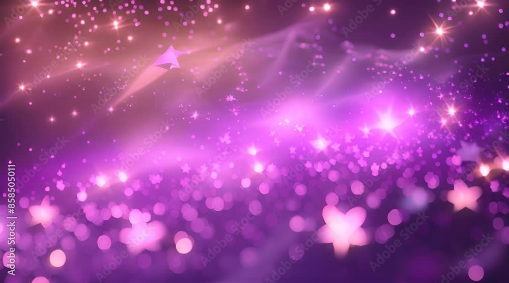 stars with abstract purple sparkling particles Background stars with abstract purple sparkling particles Background
