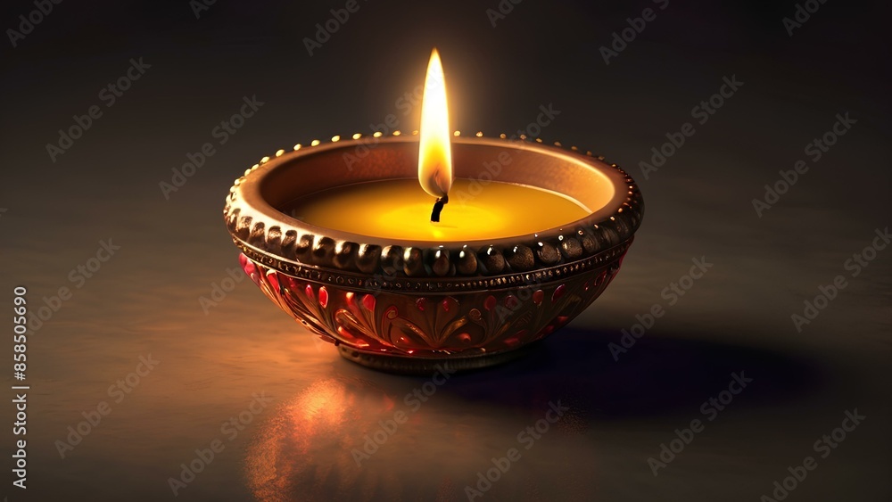 Diya lamps. Diwali celebration. Ai Generated Diya lamps. Diwali celebration. Ai Generated