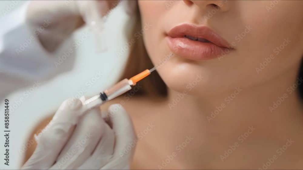 Woman getting lip injection from a nurse Ideal for medicalcosmetic projects. Concept Lip Augmentation, Cosmetic Procedures, Beauty Enhancement, Medical Aesthetics, Nurse-Patient Interaction Woman getting lip injection from a nurse Ideal for medicalcosmetic projects. Concept Lip Augmentation, Cosmetic Procedures, Beauty Enhancement, Medical Aesthetics, Nurse-Patient Interaction