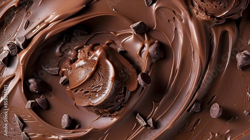 Homemade Chocolate Ice Cream Texture wallpaper