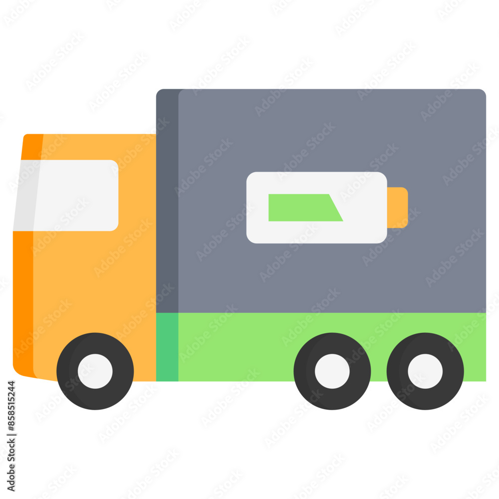 Electric truck multi color icon, related to EV, electric vehicle, transportation, electric car and technology theme. use for modern concept, web and app development Electric truck multi color icon, related to EV, electric vehicle, transportation, electric car and technology theme. use for modern concept, web and app development