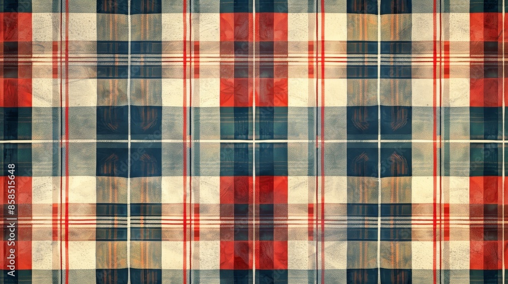 Seamless red and blue tartan plaid pattern Seamless red and blue tartan plaid pattern