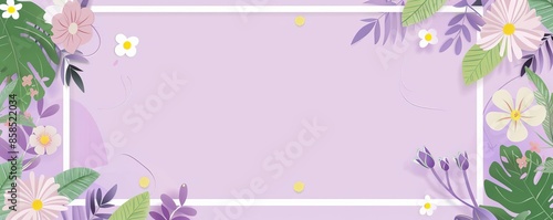 Charity Template A rectangular lavender frame with white borders