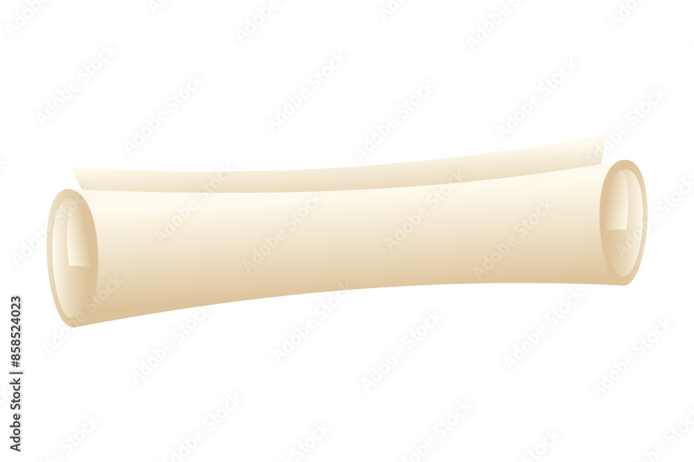Antique rolled parchment on a white background. Perfect for use in graduation diplomas, educational certificates, historical letters, or mystical manuscripts. Antique rolled parchment on a white background. Perfect for use in graduation diplomas, educational certificates, historical letters, or mystical manuscripts.