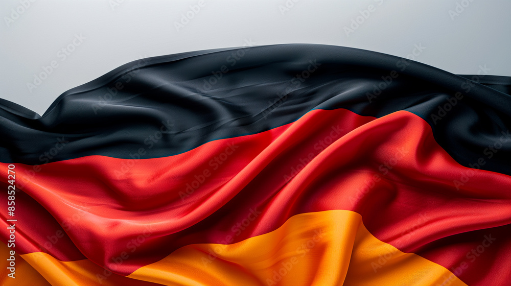 Naklejka premium German flag, made of silk fabric