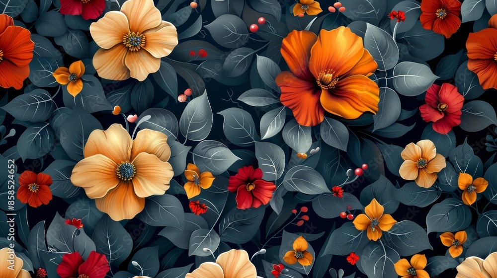 Floral seamless pattern design Floral seamless pattern design