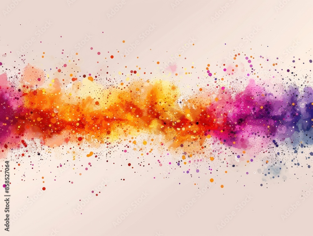 Abstract art with a colorful explosion of dots and splashes Abstract art with a colorful explosion of dots and splashes