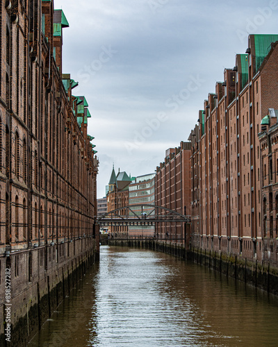 canal in Germany with buildings