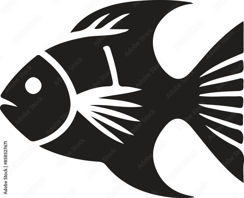 Obraz premium black and white fish