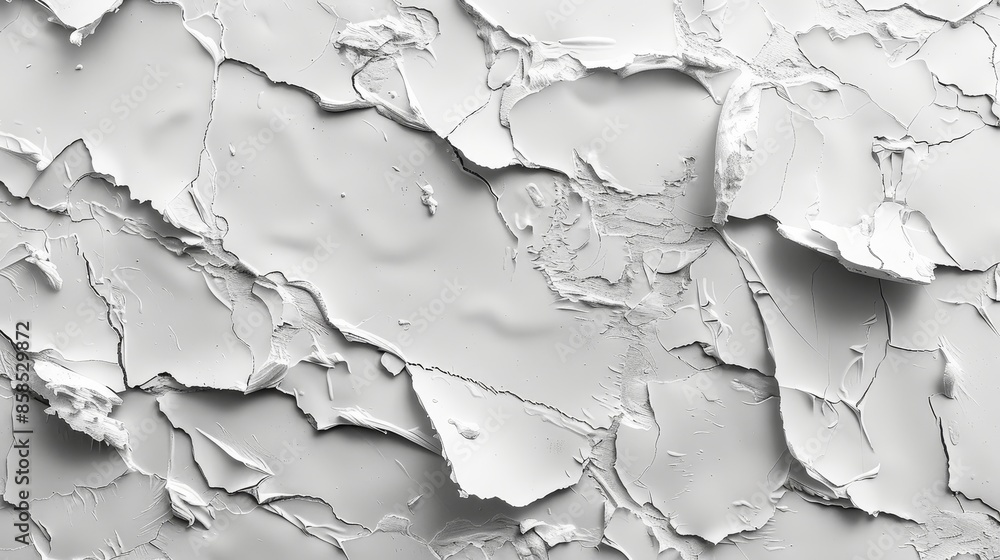 Cracked white wallpaper texture