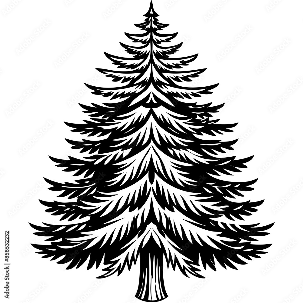 Obraz premium set of christmas trees