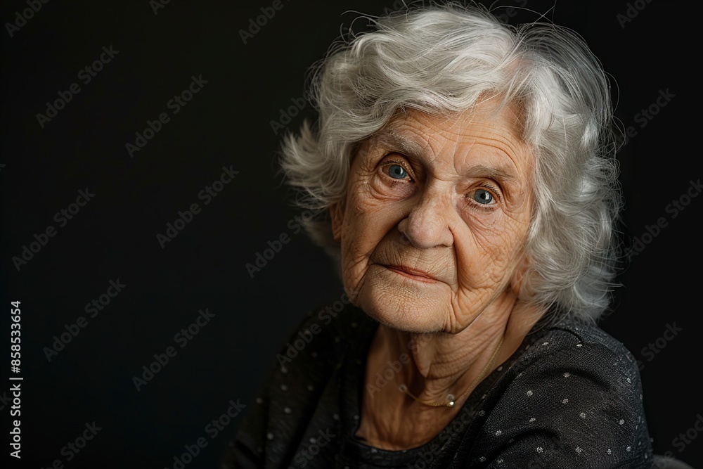 A Grandmother portrait set in the studio. A Grandmother portrait set in the studio.