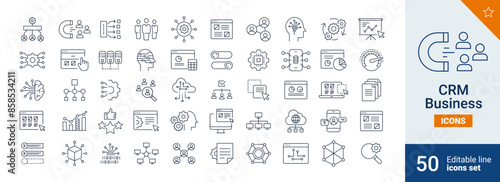 CRM icons Pixel perfect. Business, marketing, system, ...	
 photo