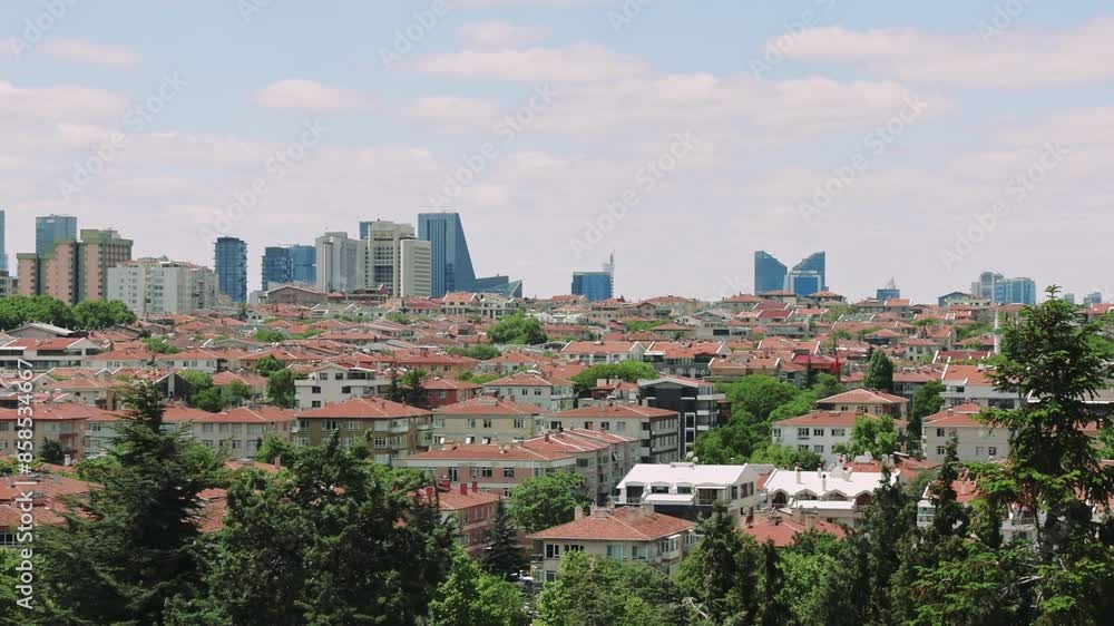 Stunning panoramic view of Ankara, Turkey, as the sun sets over the citys skyline Stunning panoramic view of Ankara, Turkey, as the sun sets over the citys skyline