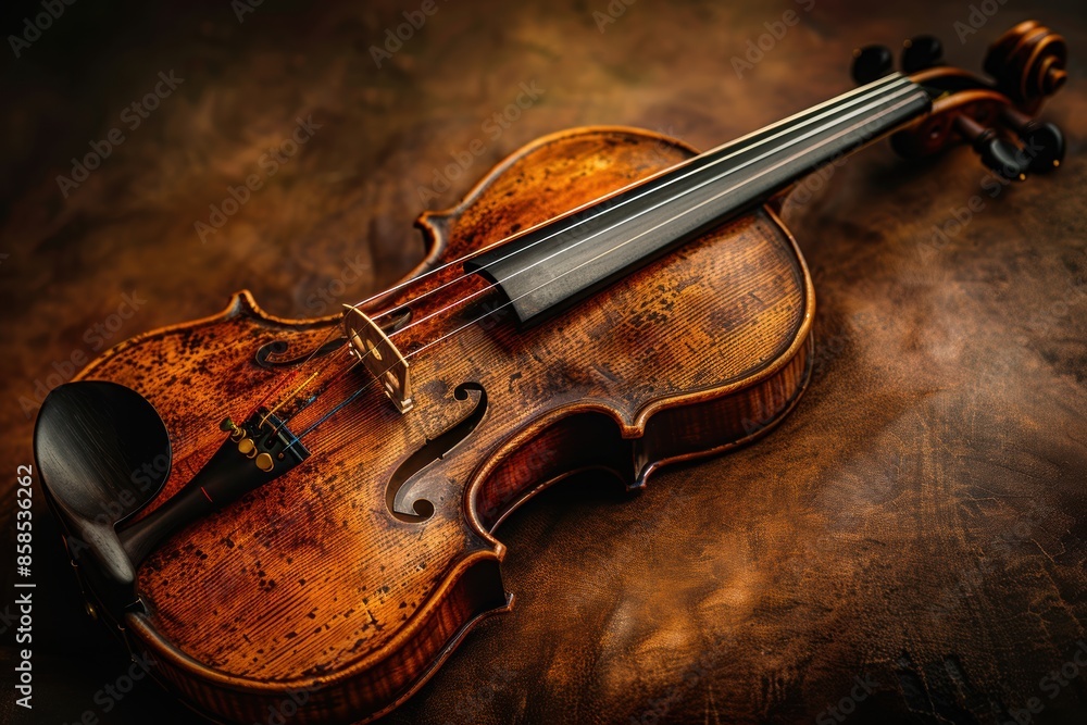 Fototapeta premium A Timeless Melody: An Antique Violins Silent Song
