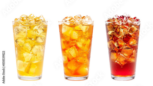 Wallpaper Mural Refreshing Iced Tea Drink with Lemon and Mint, Isolated on Transparent Background for Summer Hydration and Relaxation - Organic Herbal Cold Beverage Concept Torontodigital.ca