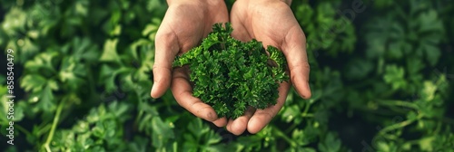 Fresh Parsley in Hands