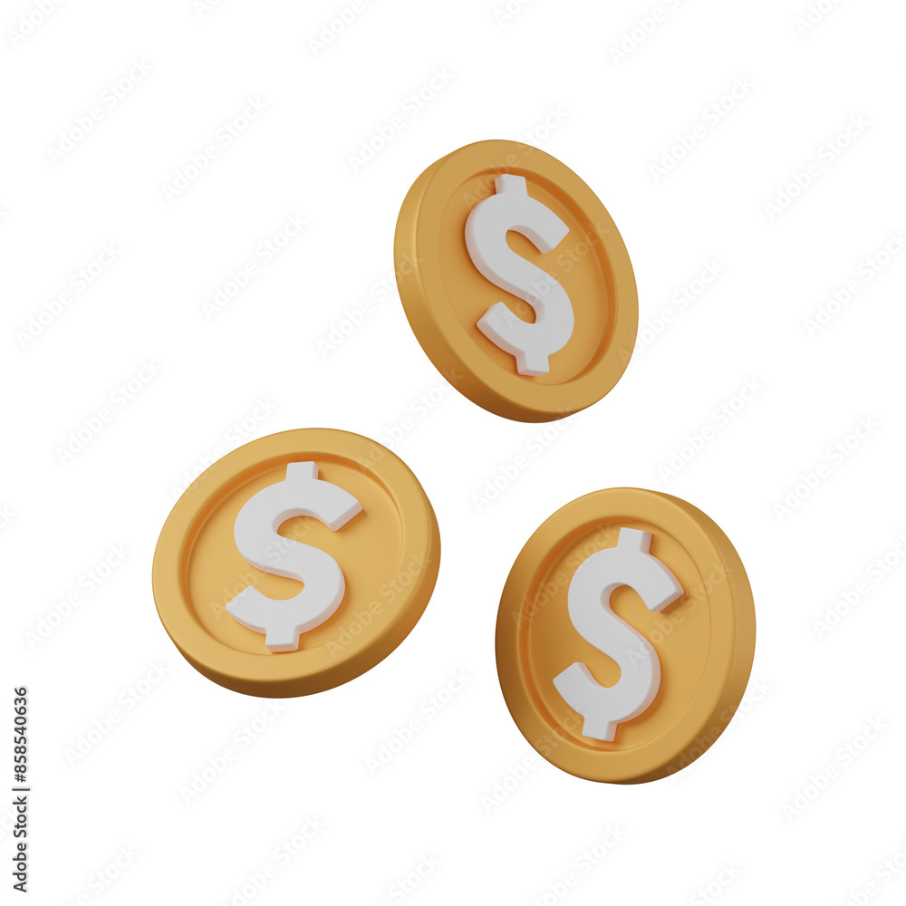 3d render GOLD COIN illustration 3d render GOLD COIN illustration
