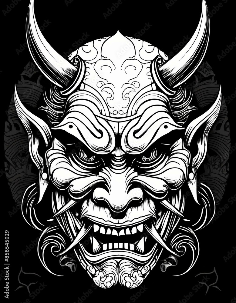 ilustración de demonios de estilo japonés 46 ilustración de demonios de estilo japonés 46