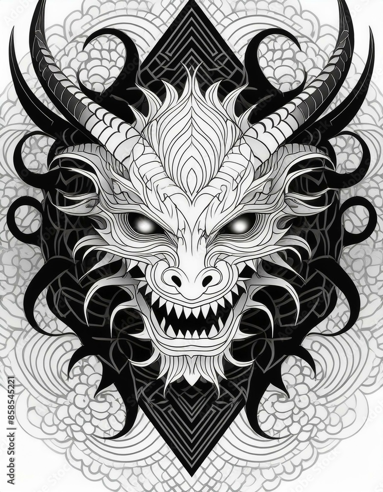 ilustración de demonios de estilo japonés 10 ilustración de demonios de estilo japonés 10