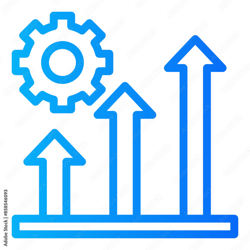 Data driven line gradient icon vector for mobile app, website, logo and presentation design. Data driven line gradient icon vector for mobile app, website, logo and presentation design.