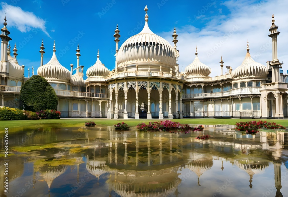 Fototapeta premium A view of Brighton Pavillion
