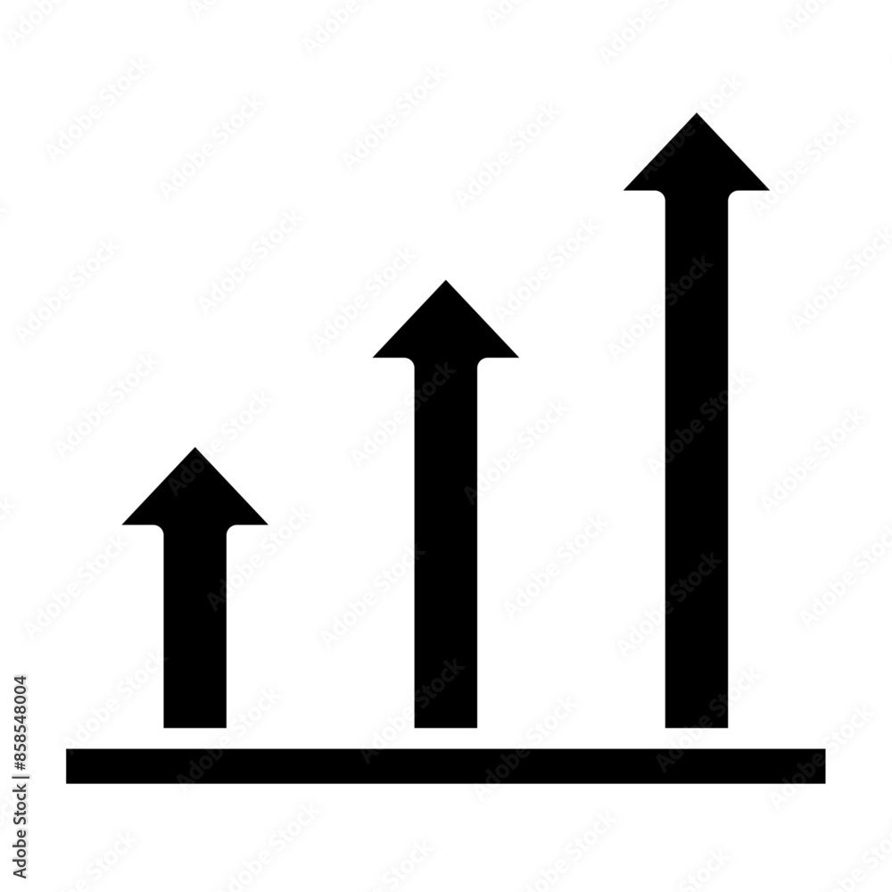 Growth solid icon vector for mobile app, website, logo and presentation design. Growth solid icon vector for mobile app, website, logo and presentation design.