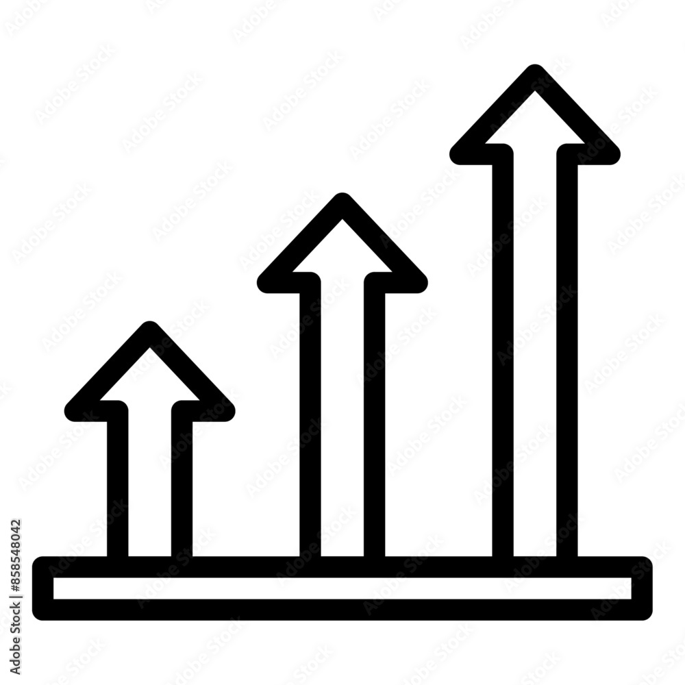 Growth outline icon vector for mobile app, website, logo and presentation design. Growth outline icon vector for mobile app, website, logo and presentation design.