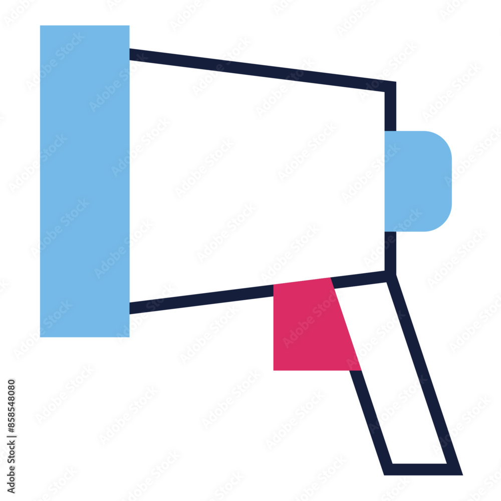 Obraz premium Megaphone colored glyph icon vector for mobile app, website, logo and presentation design.