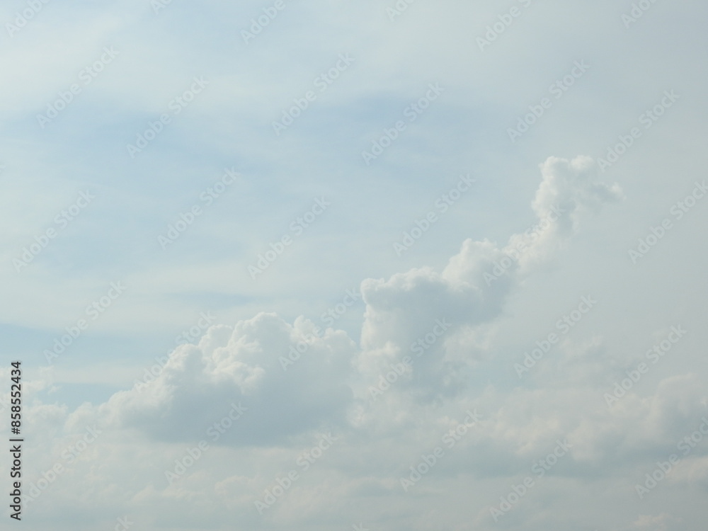 Cumulus cloud formation taking shape, high in the sky, over Kent County, Delaware. Cloudscape. Cumulus cloud formation taking shape, high in the sky, over Kent County, Delaware. Cloudscape.