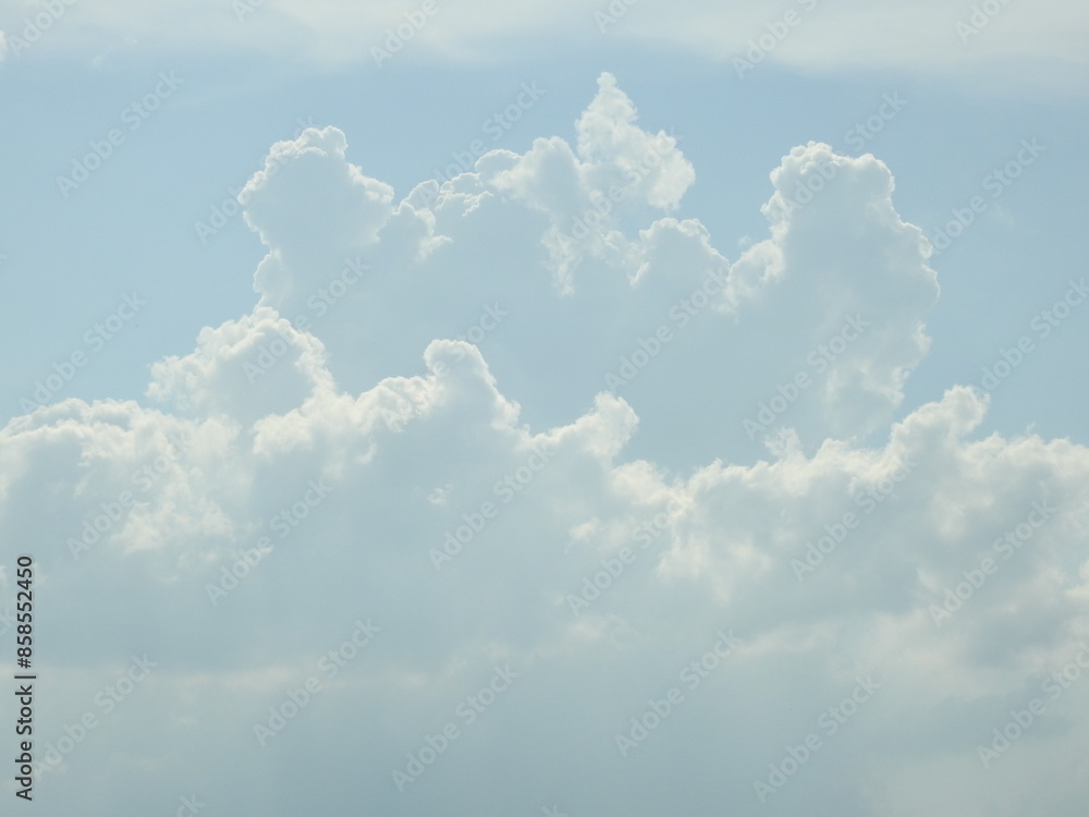 Cumulus cloud formation taking shape, high in the sky, over Kent County, Delaware. Cloudscape. Cumulus cloud formation taking shape, high in the sky, over Kent County, Delaware. Cloudscape.