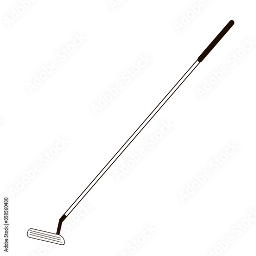 golf club putters black and white outline vector illustration