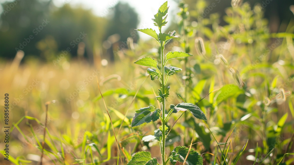 Amidst the beauty of the countryside, a young plant can be seen growing in a field. ai generative