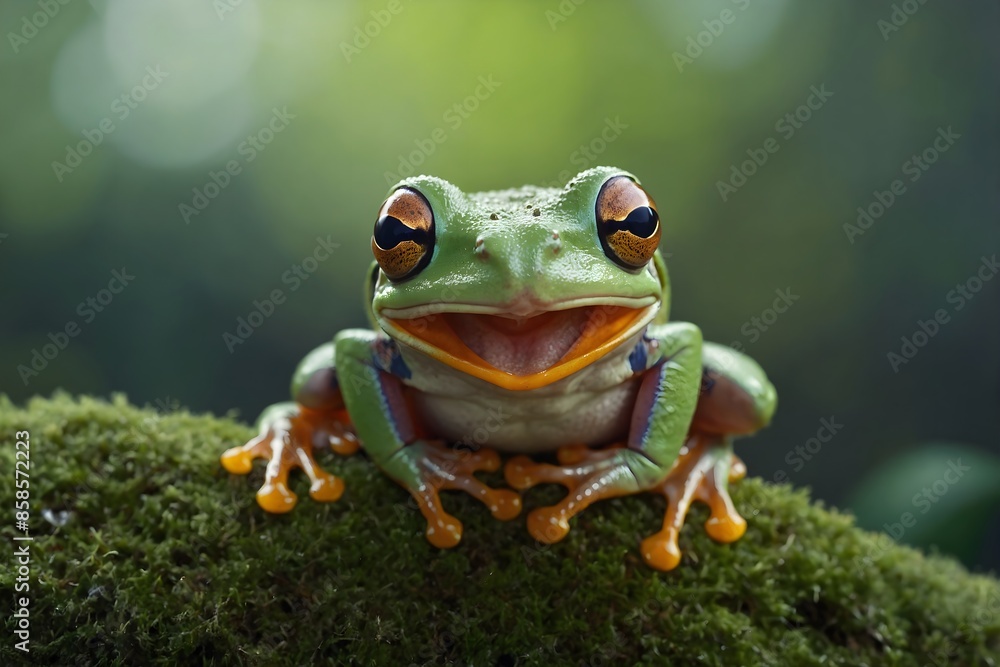 Naklejka premium red eyed tree frog