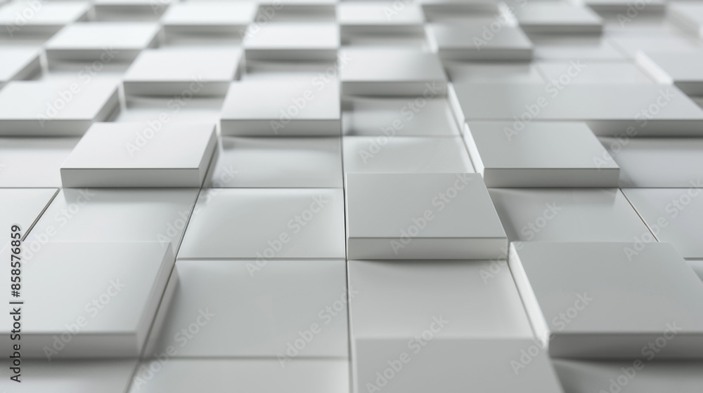 3D render of a white background with a metal tile texture 3D render of a white background with a metal tile texture
