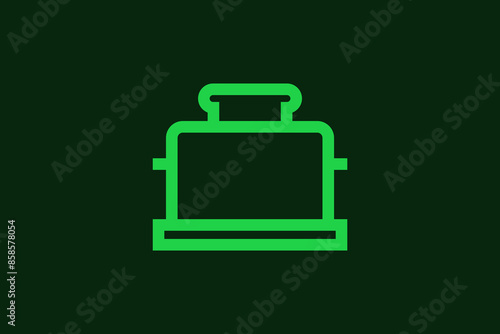 toaster illustration in flat style design. Vector illustration.